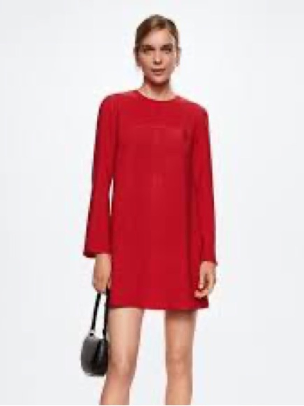 Mango Women’s Red Long Sleeve Shift Dress Size 6US NWT
